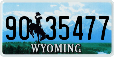 WY license plate 9035477