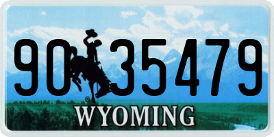 WY license plate 9035479