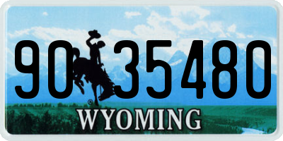 WY license plate 9035480