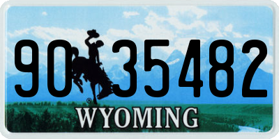 WY license plate 9035482