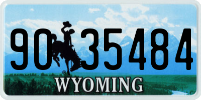 WY license plate 9035484