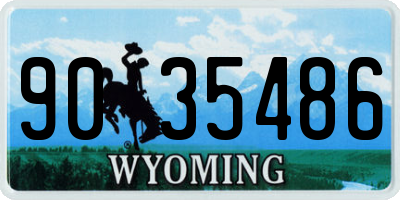 WY license plate 9035486