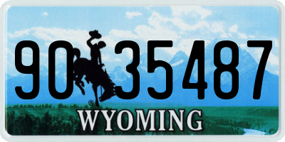 WY license plate 9035487