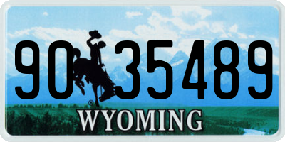 WY license plate 9035489