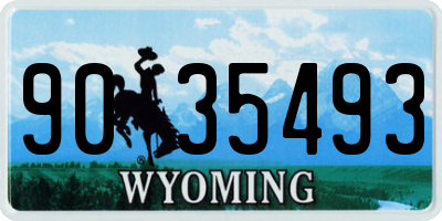 WY license plate 9035493