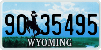 WY license plate 9035495