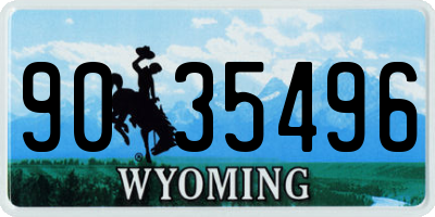 WY license plate 9035496