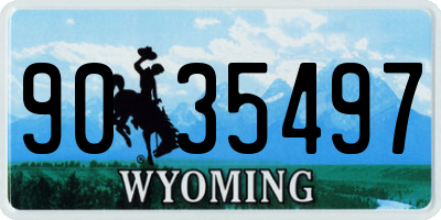 WY license plate 9035497