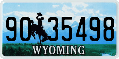 WY license plate 9035498