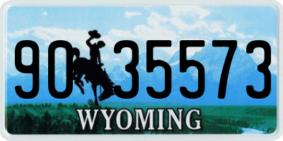 WY license plate 9035573