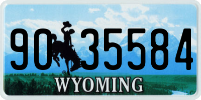 WY license plate 9035584
