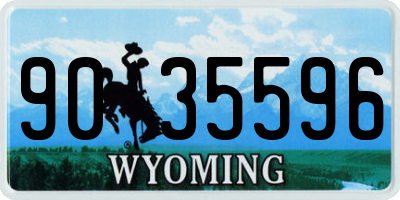 WY license plate 9035596
