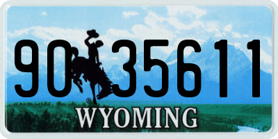 WY license plate 9035611