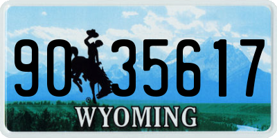 WY license plate 9035617