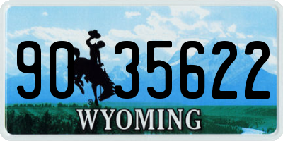WY license plate 9035622