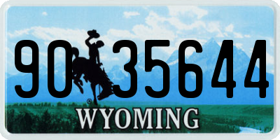 WY license plate 9035644
