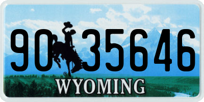 WY license plate 9035646