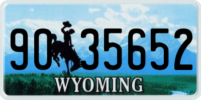 WY license plate 9035652