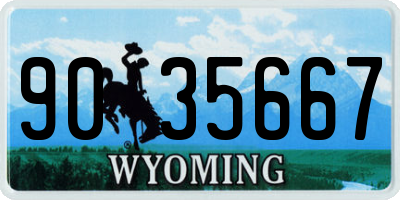WY license plate 9035667