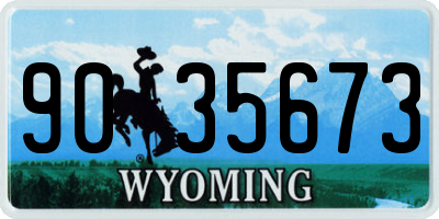 WY license plate 9035673