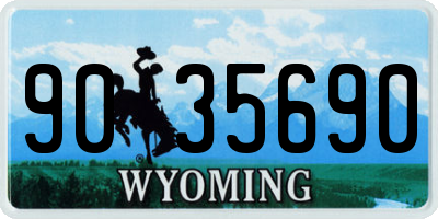 WY license plate 9035690