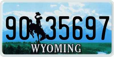 WY license plate 9035697