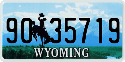 WY license plate 9035719