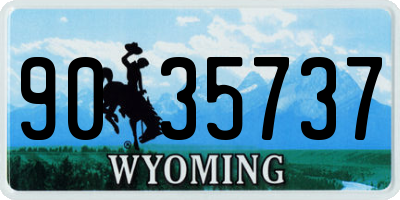 WY license plate 9035737