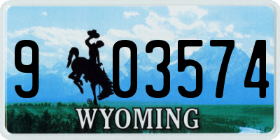 WY license plate 903574