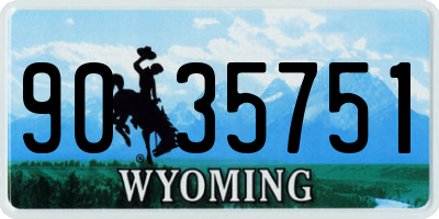 WY license plate 9035751