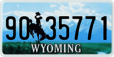 WY license plate 9035771