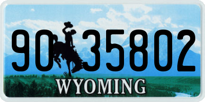 WY license plate 9035802