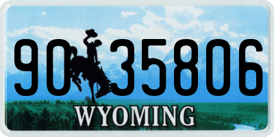 WY license plate 9035806