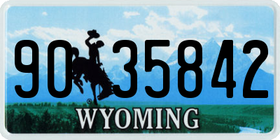 WY license plate 9035842