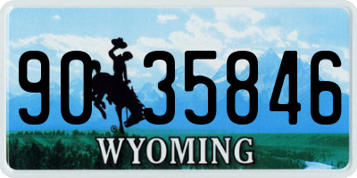 WY license plate 9035846