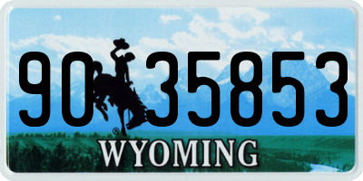 WY license plate 9035853