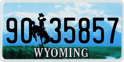 WY license plate 9035857