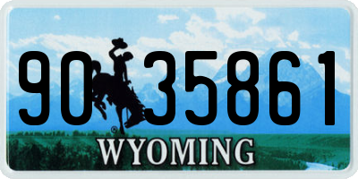 WY license plate 9035861