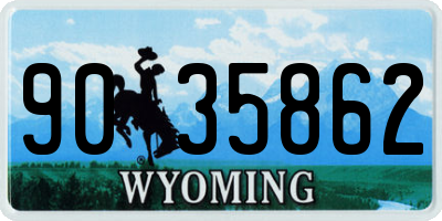WY license plate 9035862