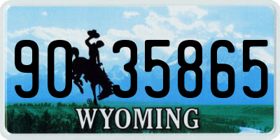 WY license plate 9035865