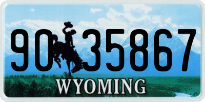 WY license plate 9035867