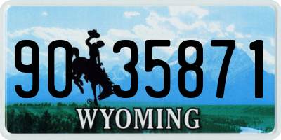 WY license plate 9035871