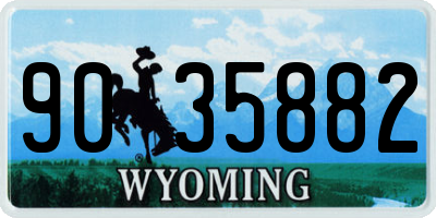 WY license plate 9035882