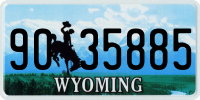 WY license plate 9035885