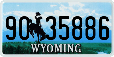 WY license plate 9035886