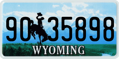 WY license plate 9035898
