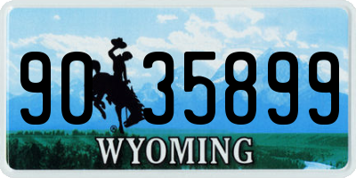WY license plate 9035899