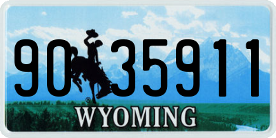 WY license plate 9035911