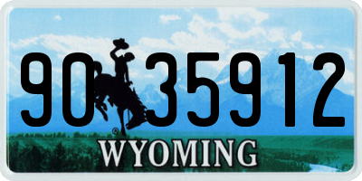 WY license plate 9035912