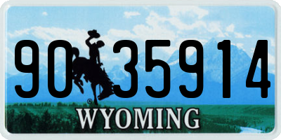 WY license plate 9035914